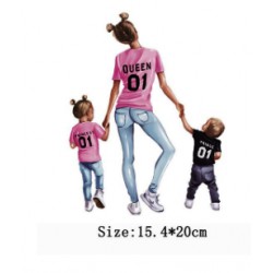 Στάμπα Queen μαμά με κοριτσάκι κ αγοράκι