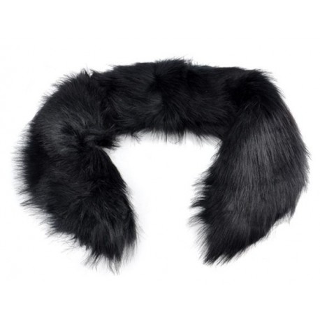 Γούνινος Γιακάς Μαύρος