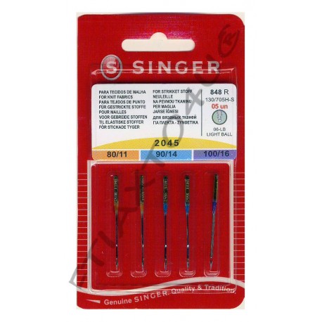Βελόνες μηχανής singer για πλεκτά-συνθετικά(2045)