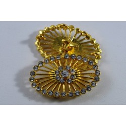 Κούμπωμα χρυσό-στράς