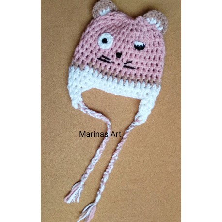 Παιδικό σετ με σκουφάκι γάτα